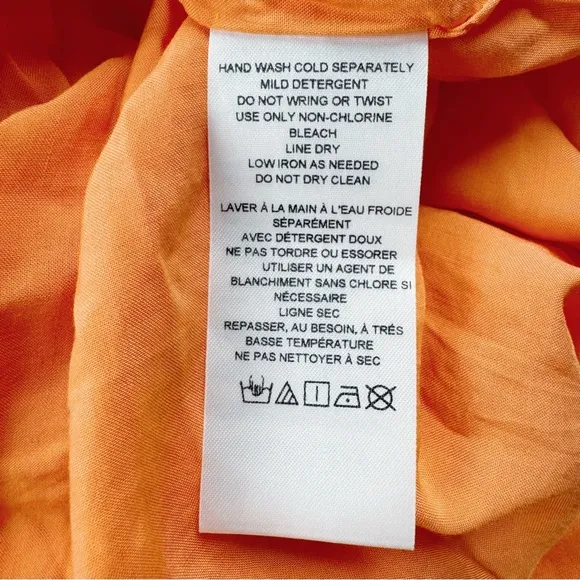 Anthropologie Maeve Slim Ruffle Wrap Skirt NWT in Orange 12