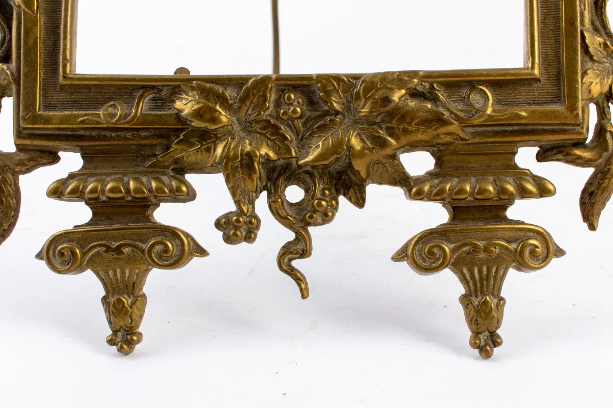 Antique French Art Nouveau Brass Tabletop Frame