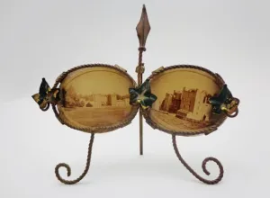 Antique French Dual Brass Miniature Frame