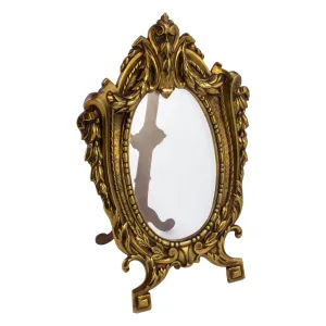 Antique French Ovular Art Nouveau Brass Tabletop Frame
