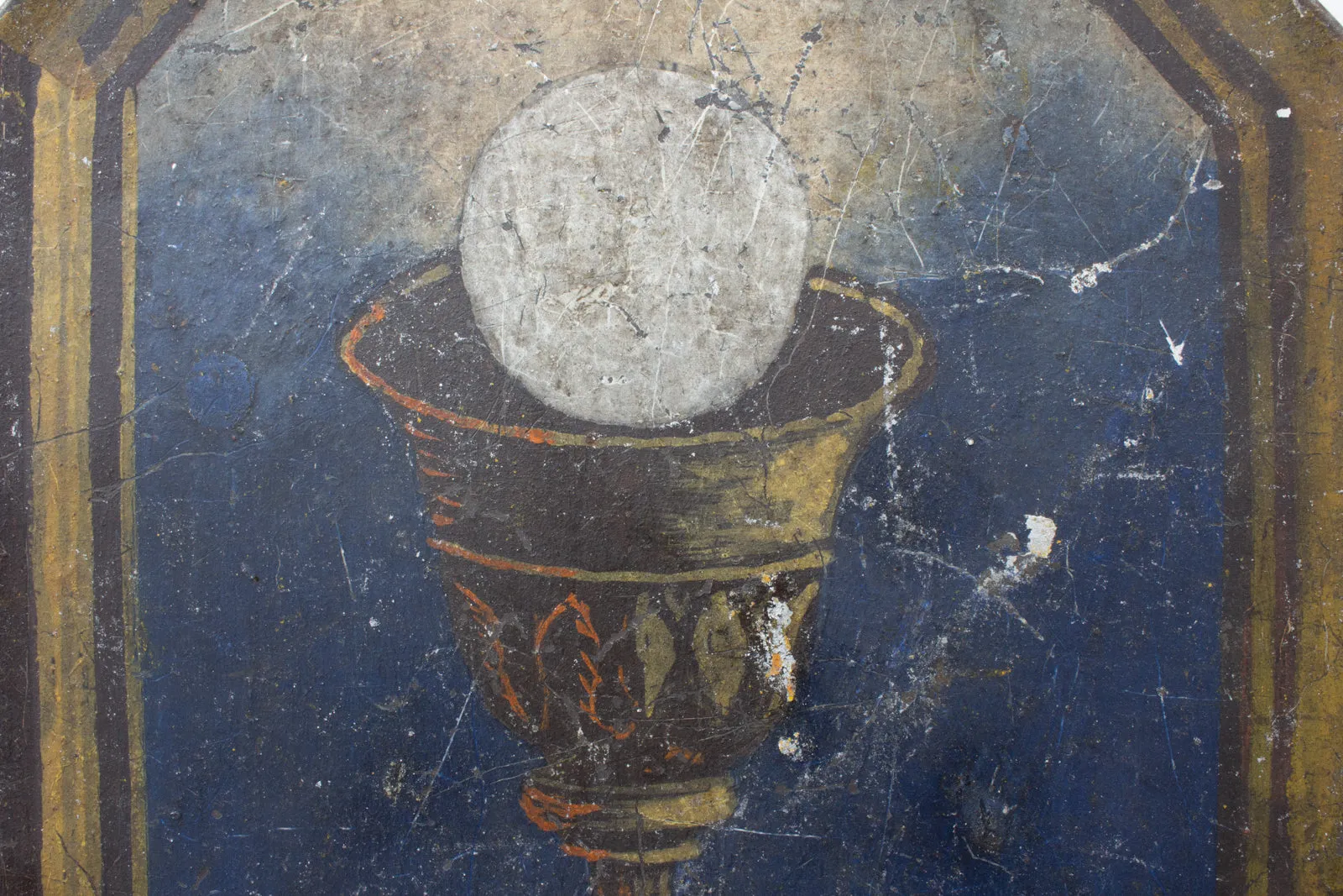Antique Italian Religious Fragment on Acrylic