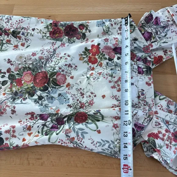 Antonio Melani Women’s 4 Small Floral Sheath Spring Ruffle below knee