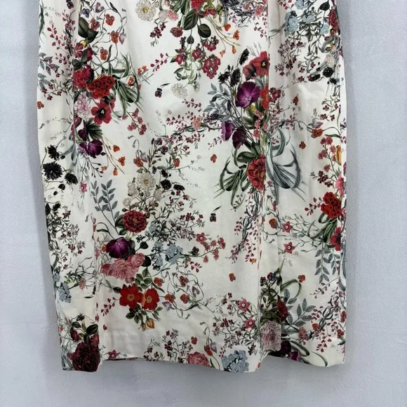 Antonio Melani Women’s 4 Small Floral Sheath Spring Ruffle below knee