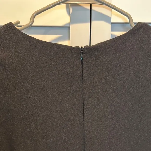Aqua NWT Elegant Black Midi Dress with Ruffle/ Lace Sleeves.