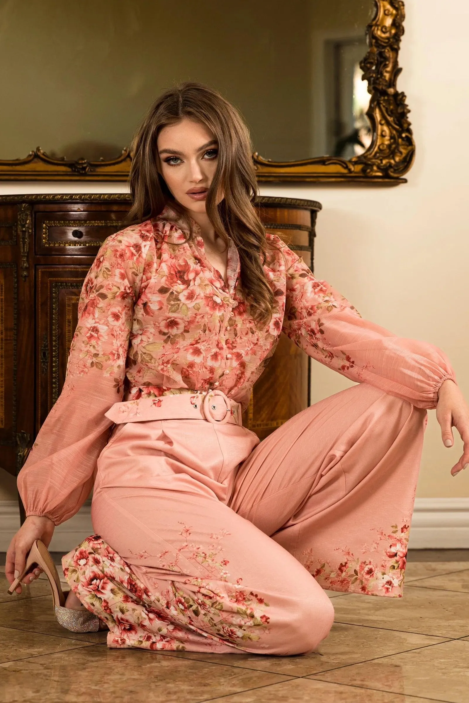 ARTSEY FLORAL 2PC PANT SET