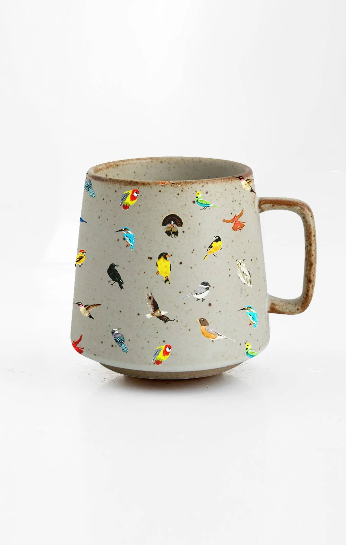 Artsy Em - Nature's Symphony Ceramic Birdwatcher's Mug: No Coasters
