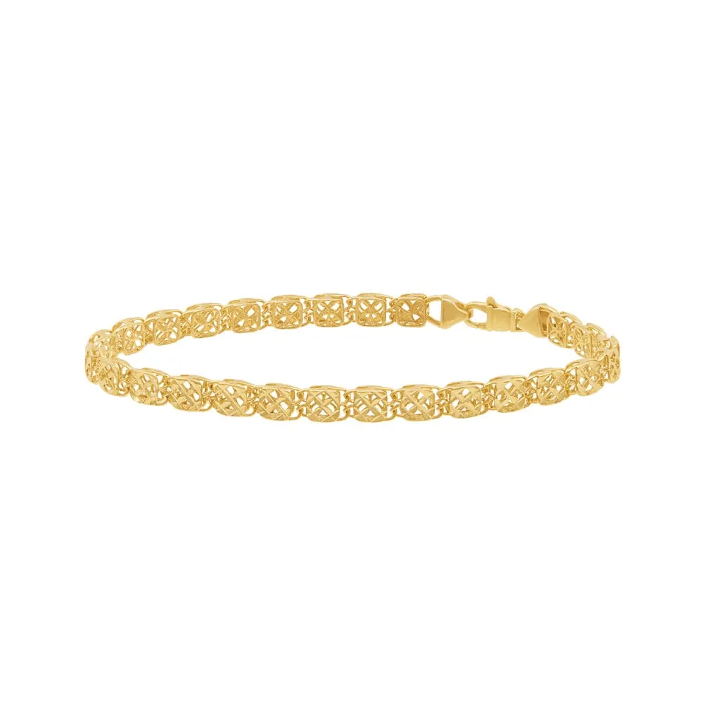Athena 19cm Square Elements Bracelet in 9ct Yellow Gold