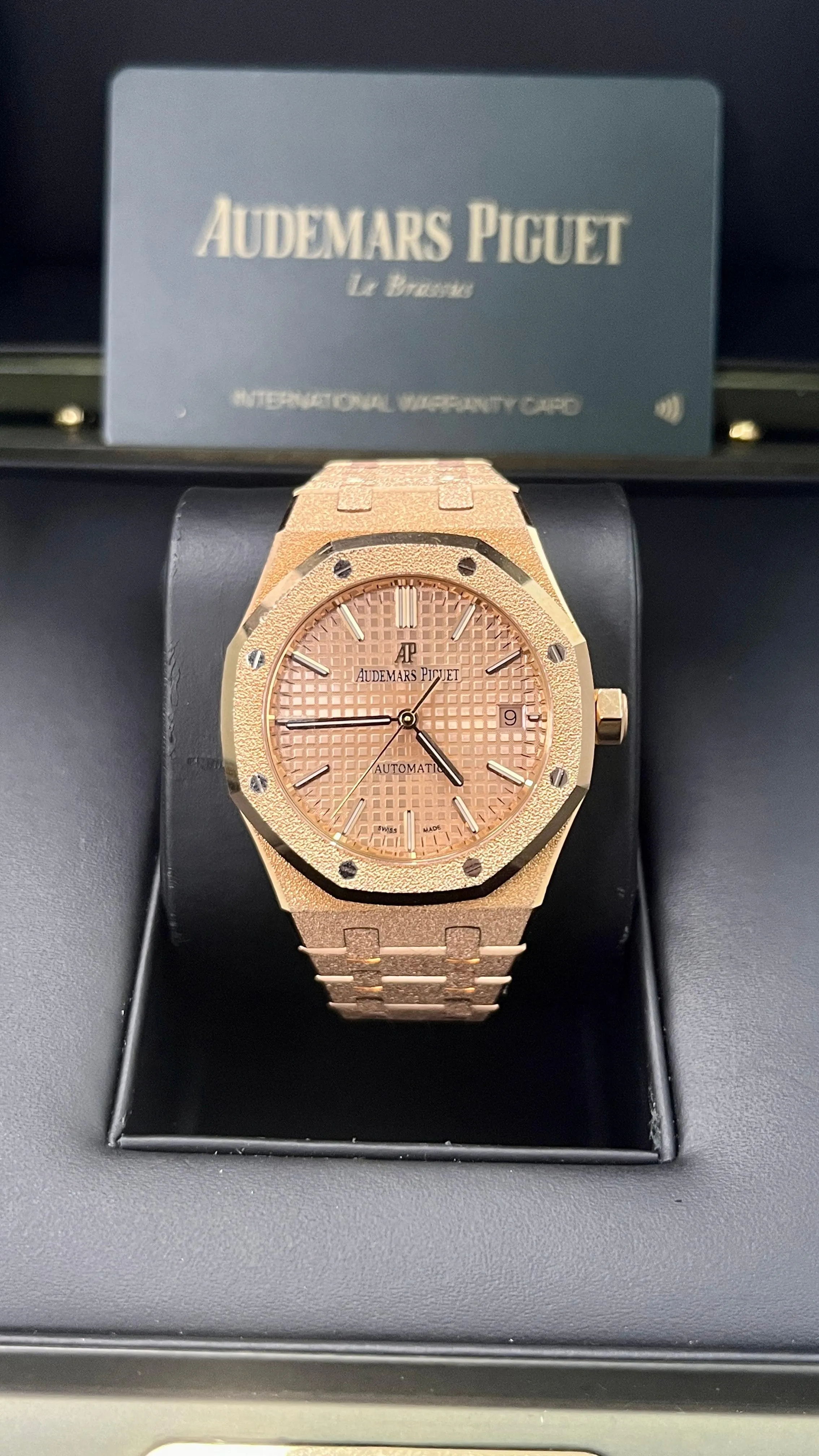 Audemars Piguet Royal Oak Frosted Gold 15454OR.GG.1259OR.03 Rose Gold Dial (2020)