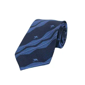 Australian Neck Tie Kangaroo Swirl Navy