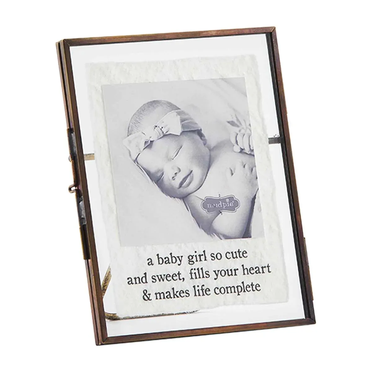 Baby Girl Glass/Metal Frame 3x3