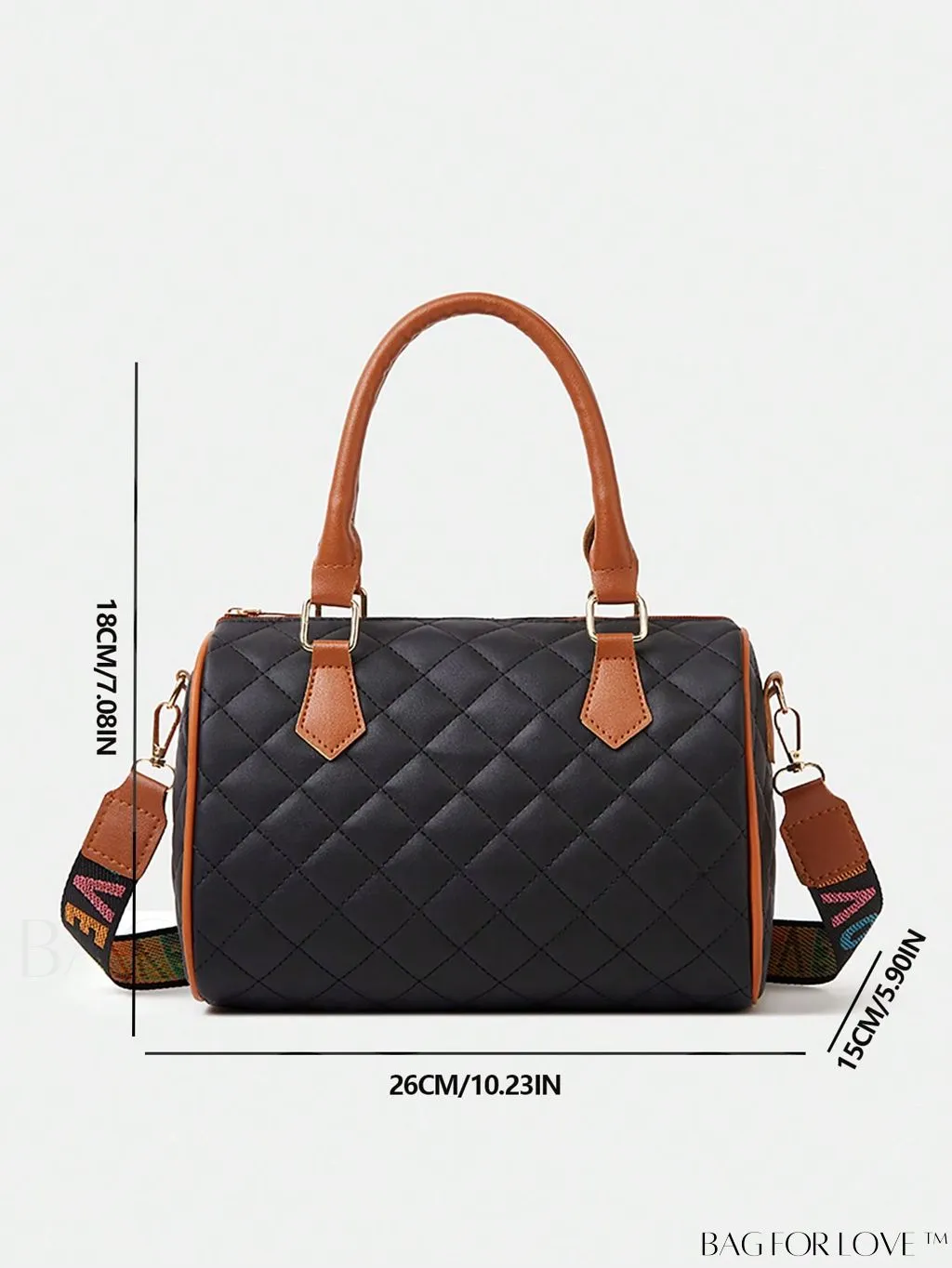 BagForLove - Trendy Womens Fashion Pillow Bag with Shoulder Strap - 2023 Alphabet Print