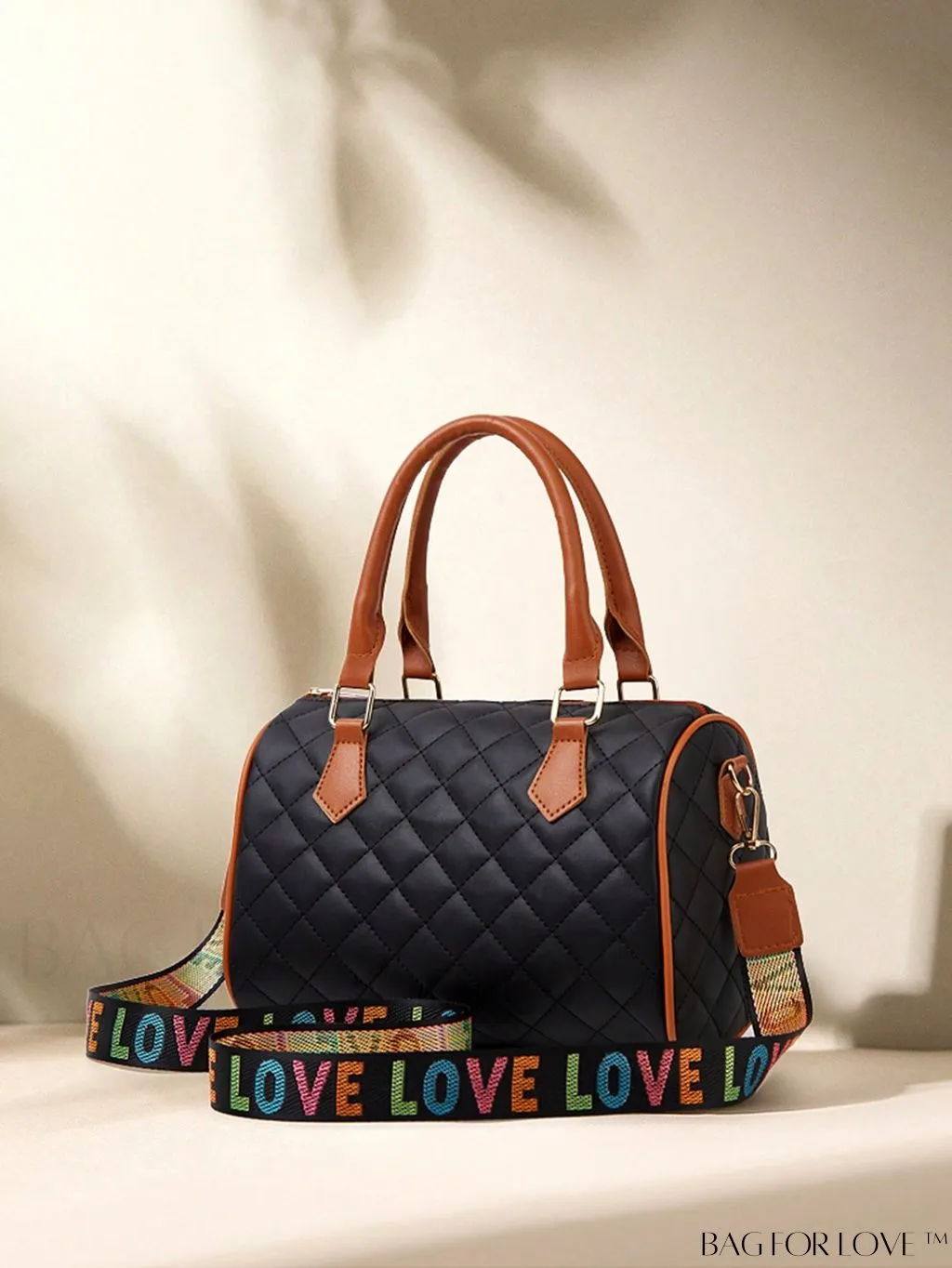 BagForLove - Trendy Womens Fashion Pillow Bag with Shoulder Strap - 2023 Alphabet Print
