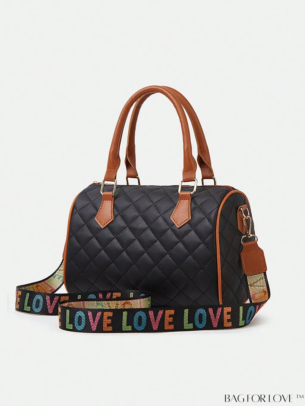 BagForLove - Trendy Womens Fashion Pillow Bag with Shoulder Strap - 2023 Alphabet Print