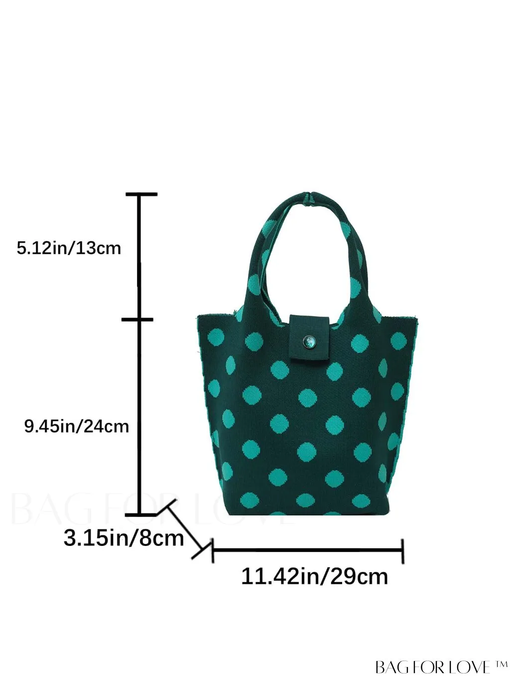 BagForLove - Womens Crochet Handbag: Trendy Polka Dot Design, Ideal for Beach & Daily Use