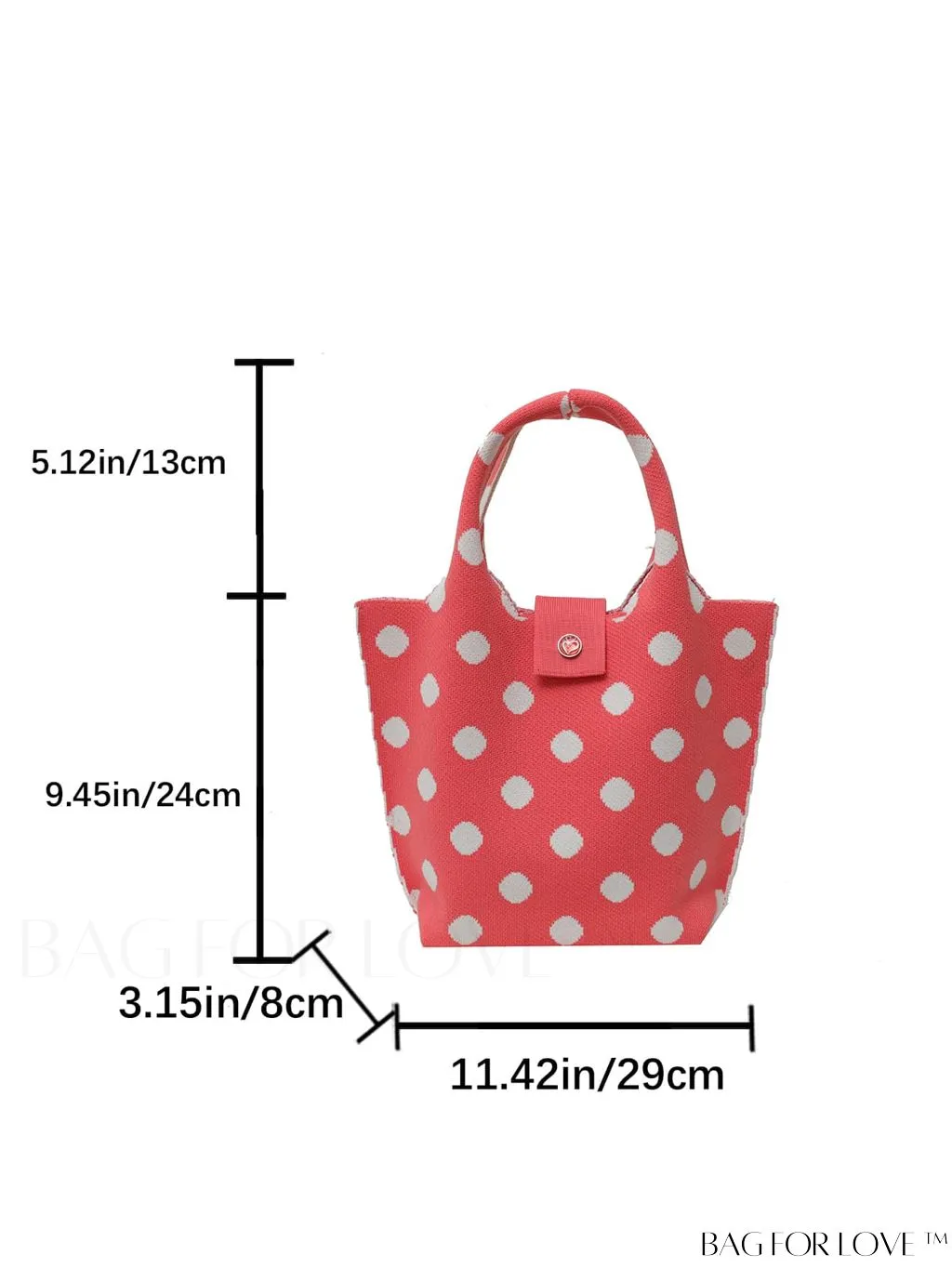 BagForLove - Womens Crochet Handbag: Trendy Polka Dot Design, Ideal for Beach & Daily Use