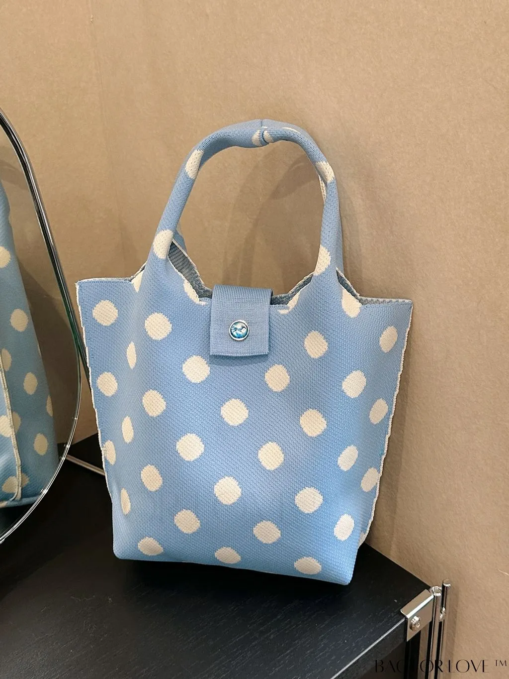 BagForLove - Womens Crochet Handbag: Trendy Polka Dot Design, Ideal for Beach & Daily Use