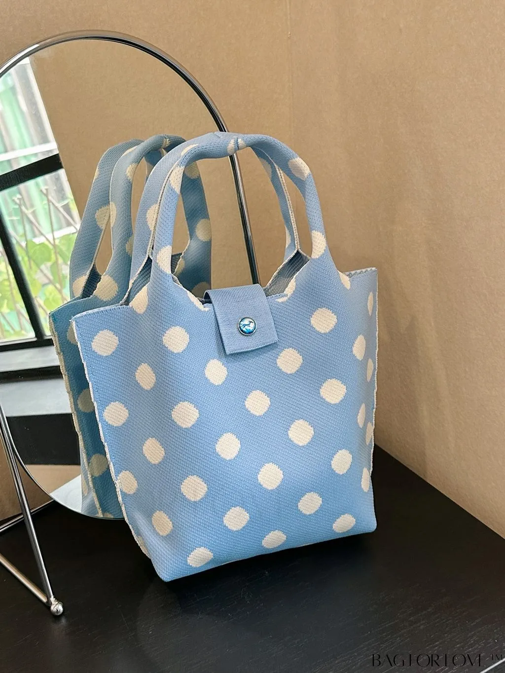 BagForLove - Womens Crochet Handbag: Trendy Polka Dot Design, Ideal for Beach & Daily Use