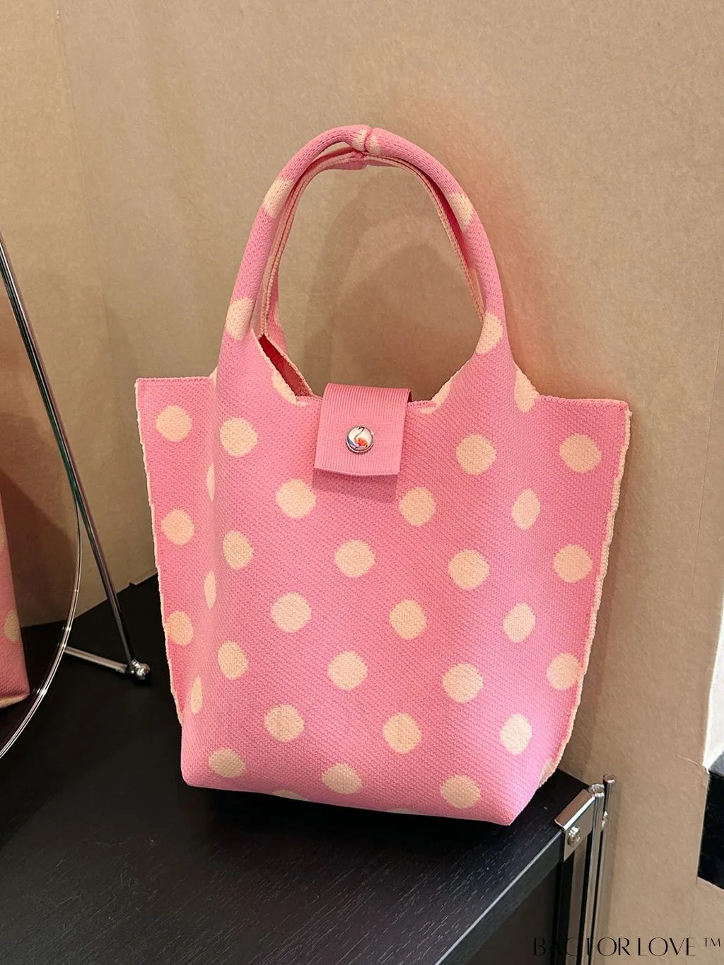 BagForLove - Womens Crochet Handbag: Trendy Polka Dot Design, Ideal for Beach & Daily Use