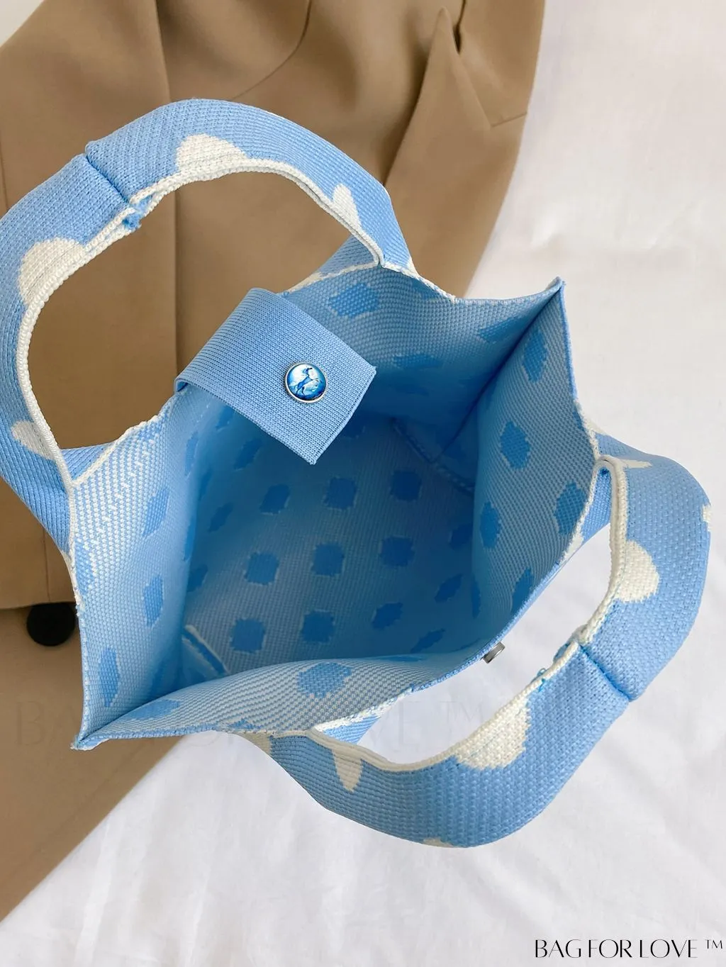 BagForLove - Womens Crochet Handbag: Trendy Polka Dot Design, Ideal for Beach & Daily Use