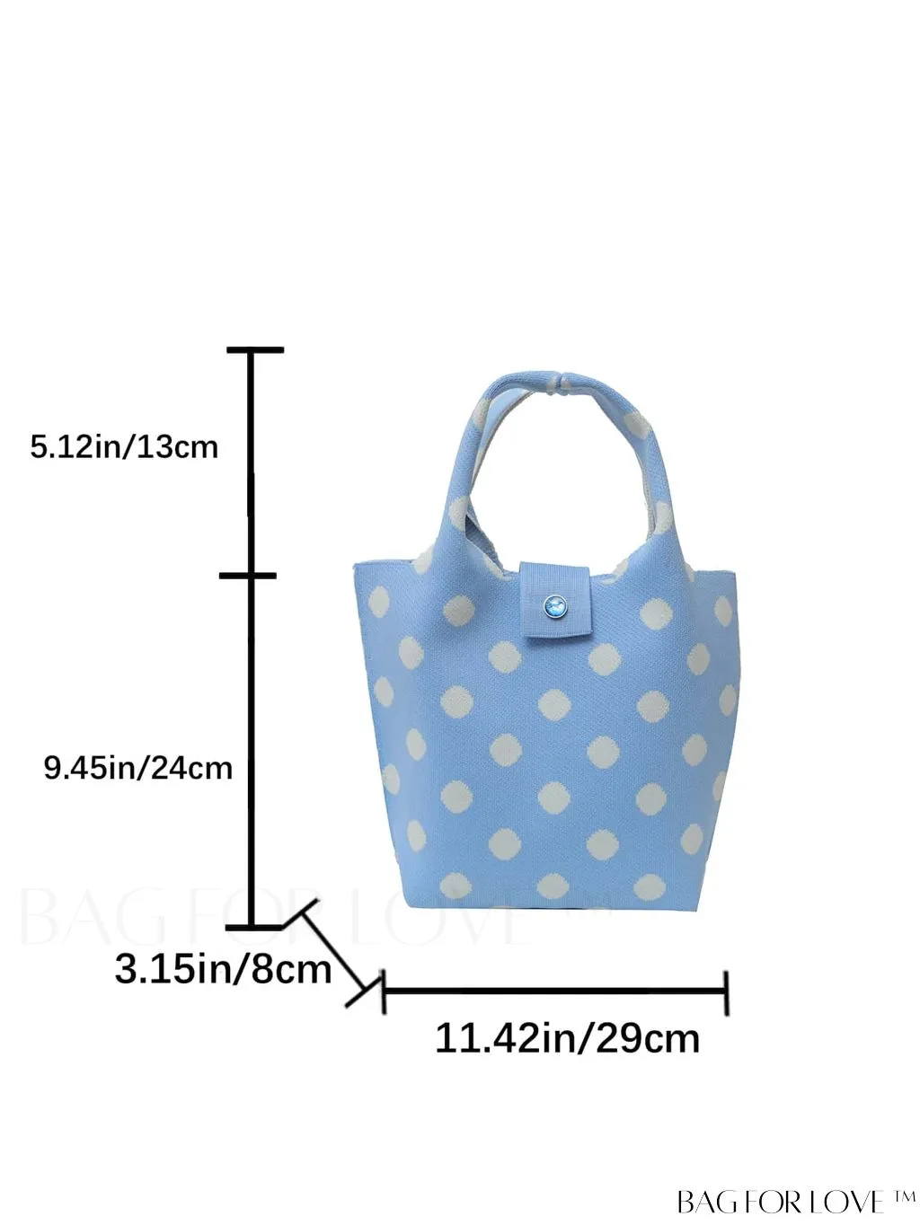 BagForLove - Womens Crochet Handbag: Trendy Polka Dot Design, Ideal for Beach & Daily Use