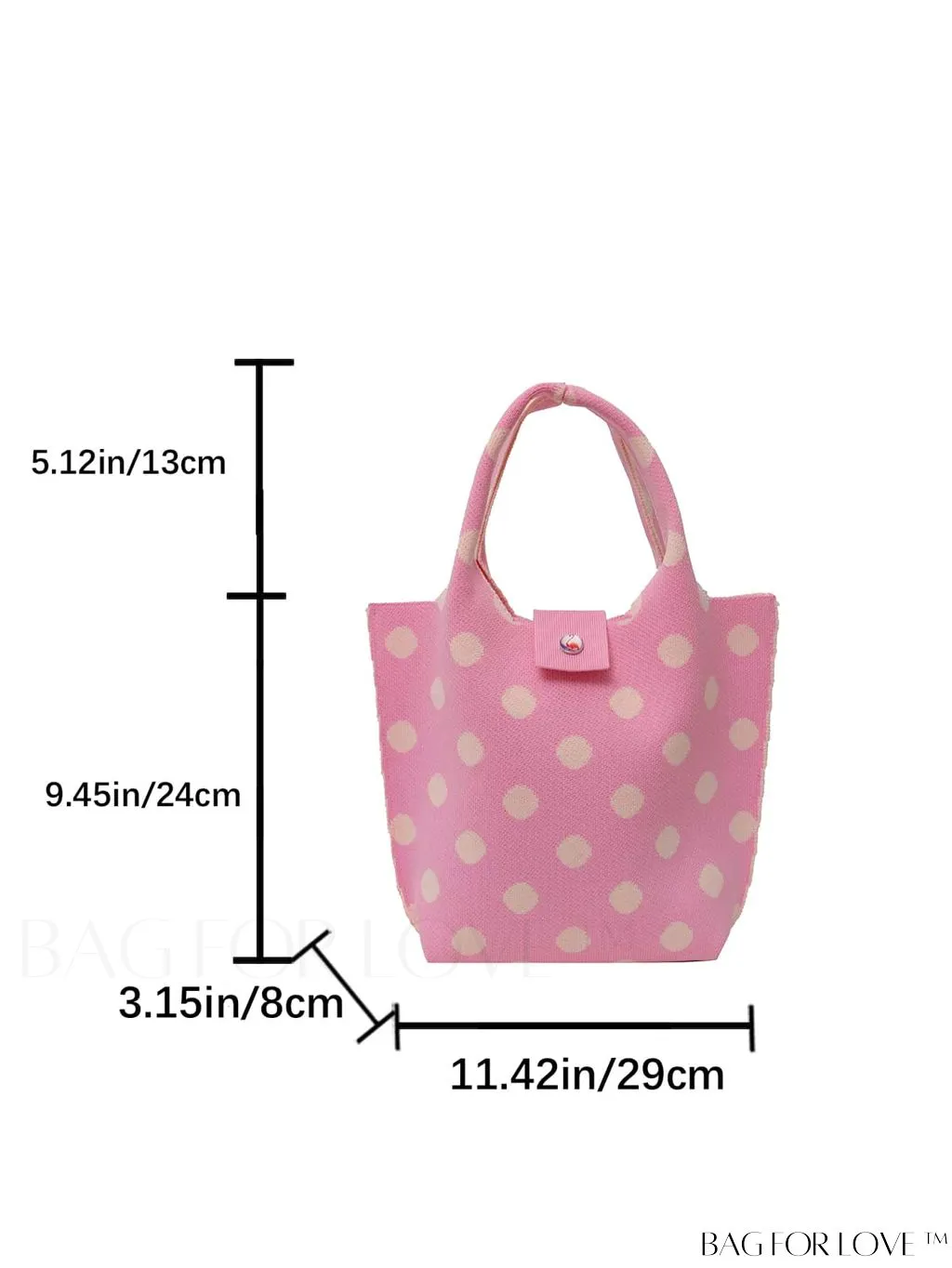BagForLove - Womens Crochet Handbag: Trendy Polka Dot Design, Ideal for Beach & Daily Use