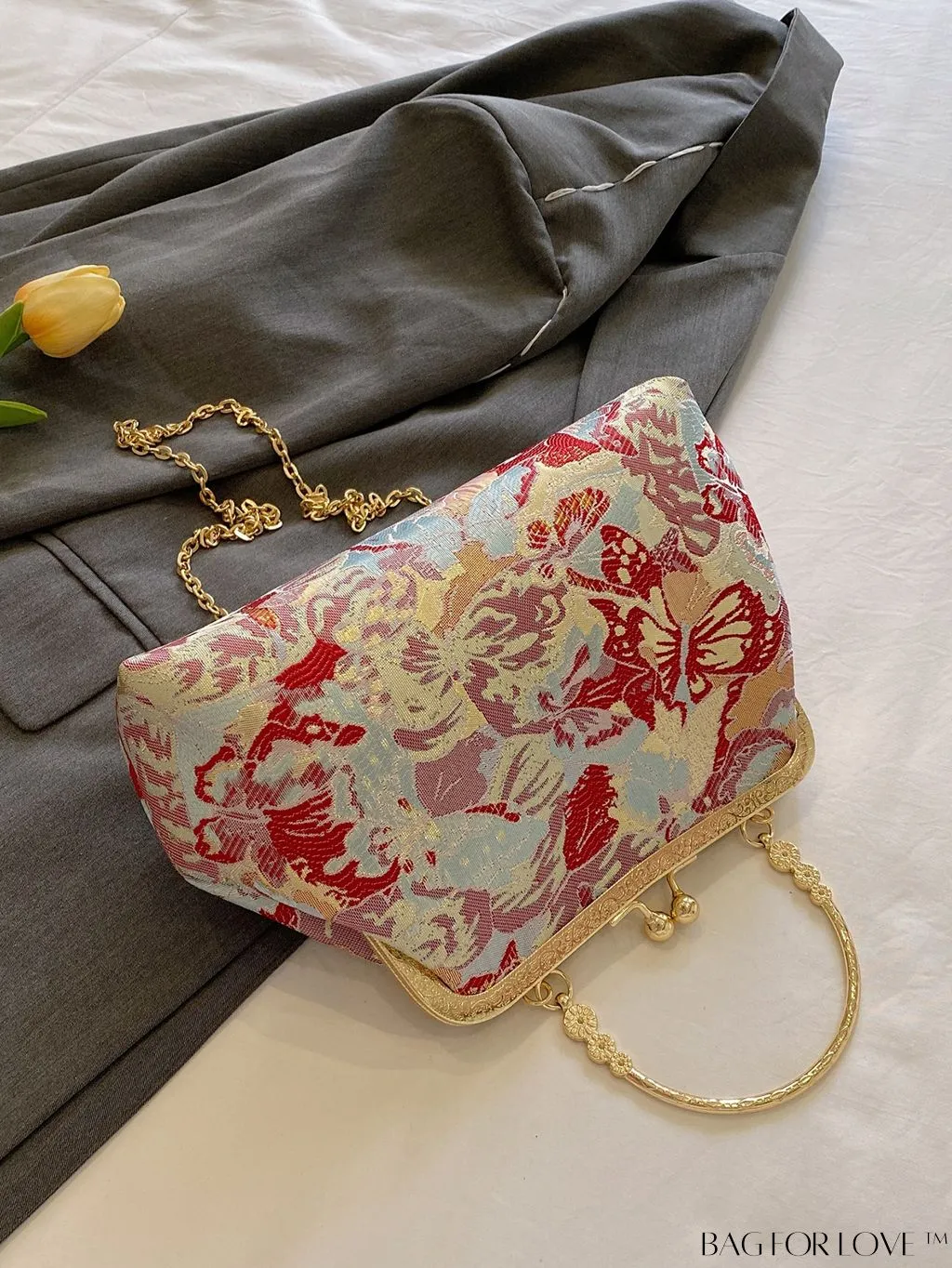 BagForLove - Womens Stylish Butterfly Pattern Tote Bag - Fashionable and Trendy