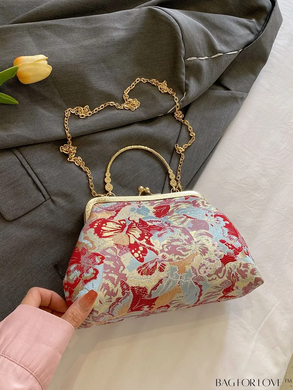 BagForLove - Womens Stylish Butterfly Pattern Tote Bag - Fashionable and Trendy