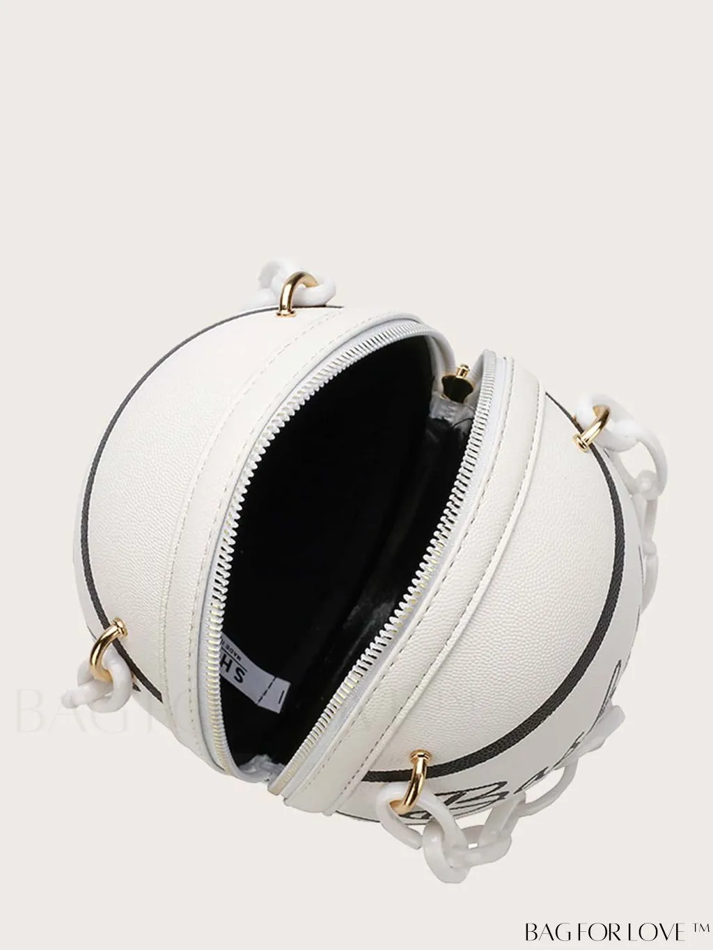 BagForLove - Y2K Basketball Satchel: Trendy Mini Graphic Crossbody with Chain Strap & Top Handle