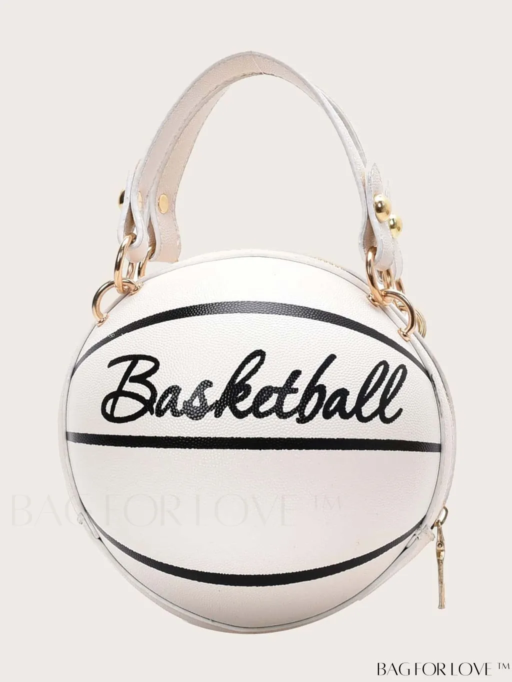 BagForLove - Y2K Basketball Satchel: Trendy Mini Graphic Crossbody with Chain Strap & Top Handle