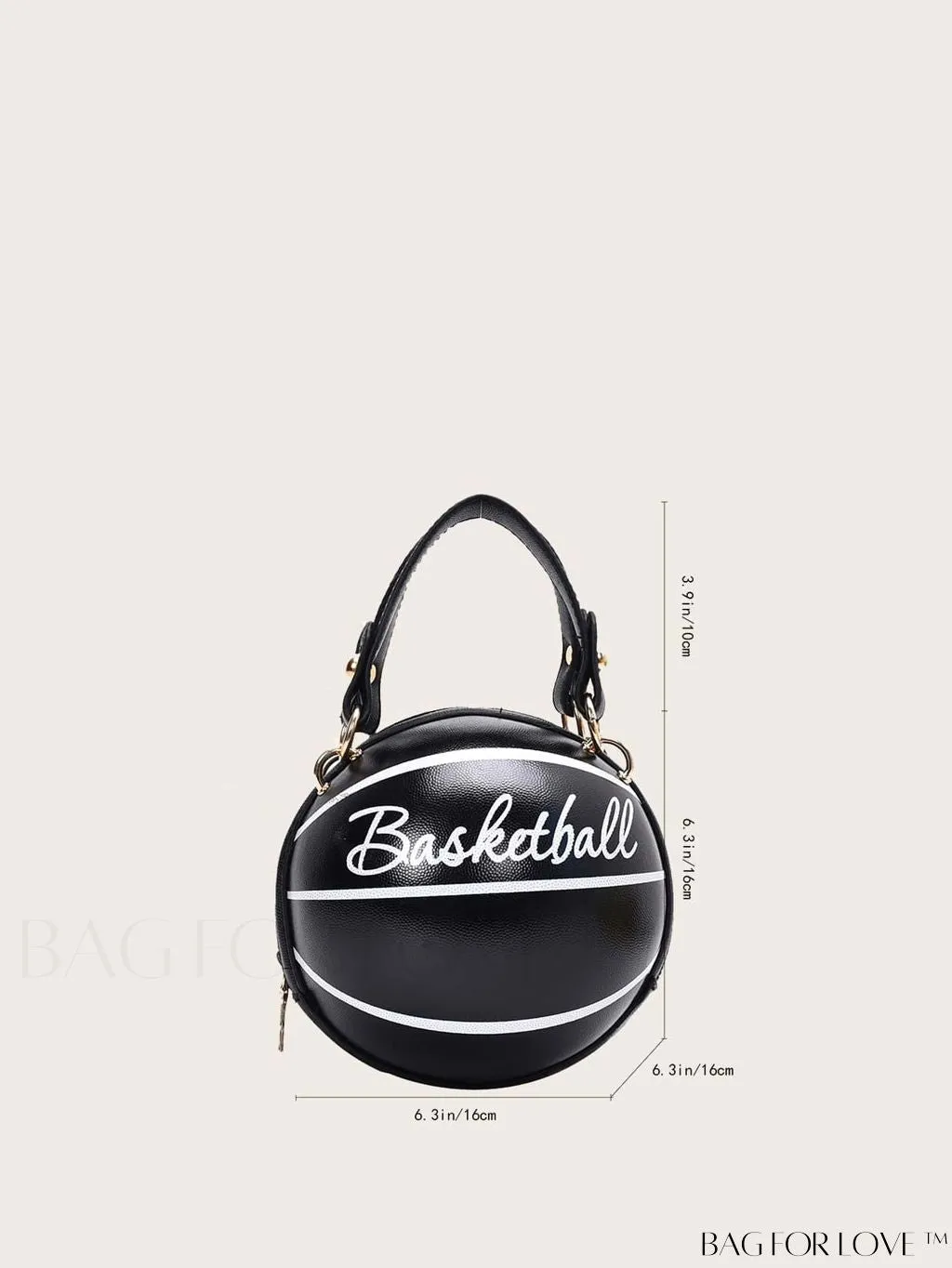 BagForLove - Y2K Basketball Satchel: Trendy Mini Graphic Crossbody with Chain Strap & Top Handle