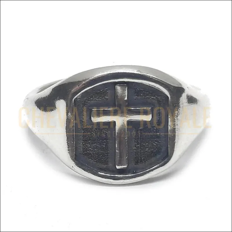 Bague Chevalière Unique :  Symbole Chrétien Spirituel