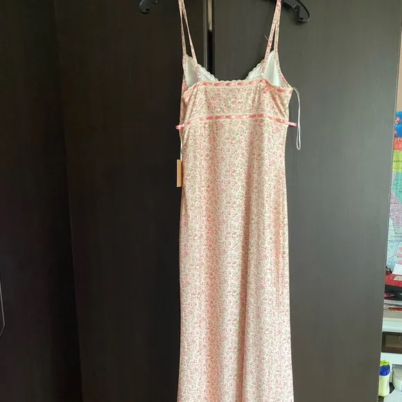 bailey rose  mesh Floral Pink Maxi Dress maxi size S