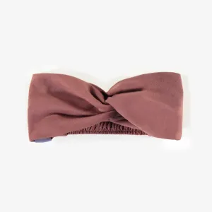 Bandeau noué brun, enfant  || Brown knotted headband, child