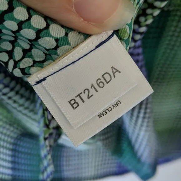 BCBGMAXAZRIA Checkered Plaid Button Shirtdress Med