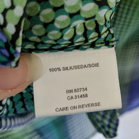 BCBGMAXAZRIA Checkered Plaid Button Shirtdress Med