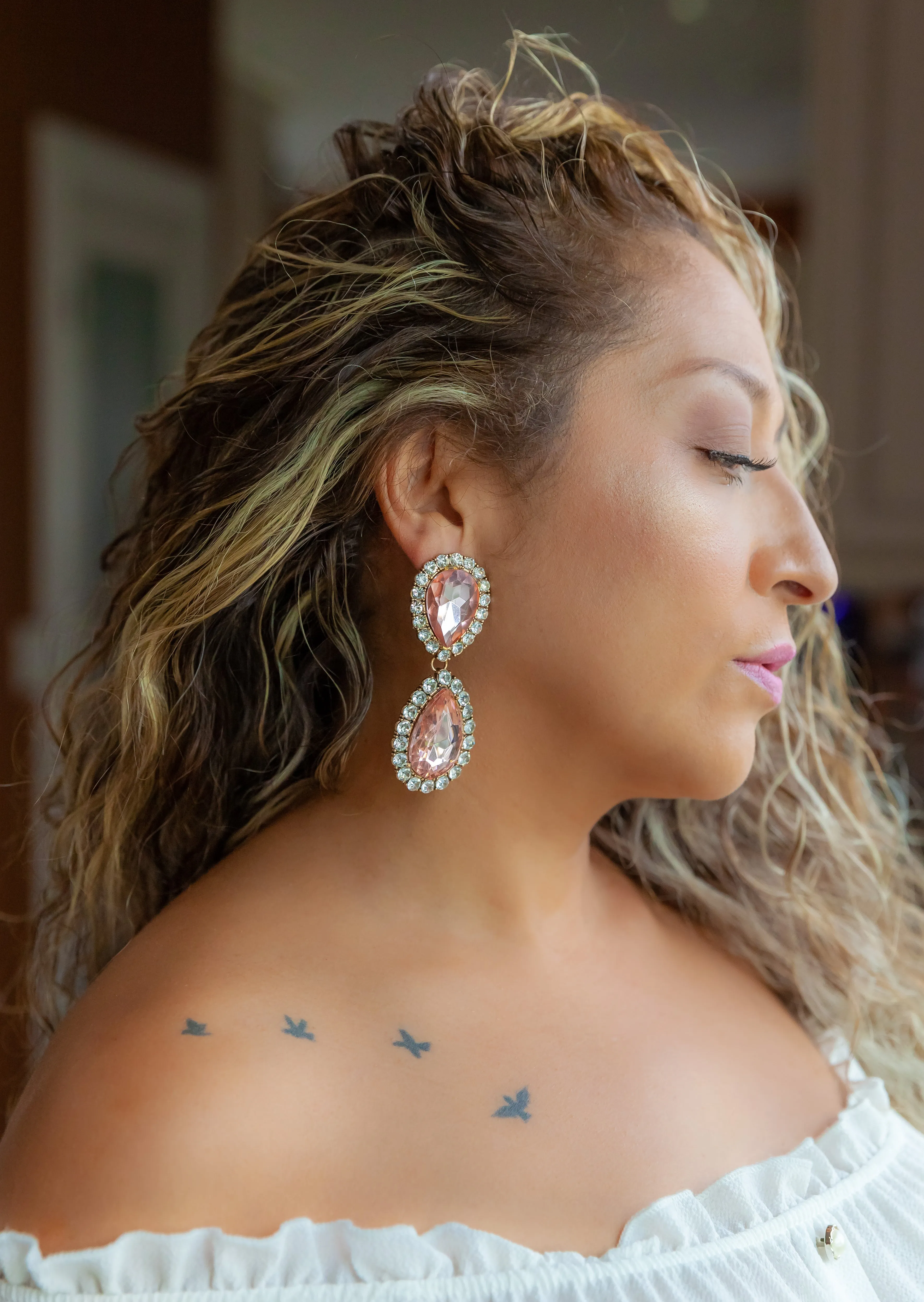 Be Elegant Rhinestone Drop Earrings