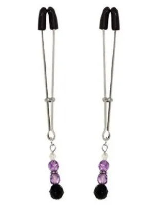 Beaded Clit Clamp Purple