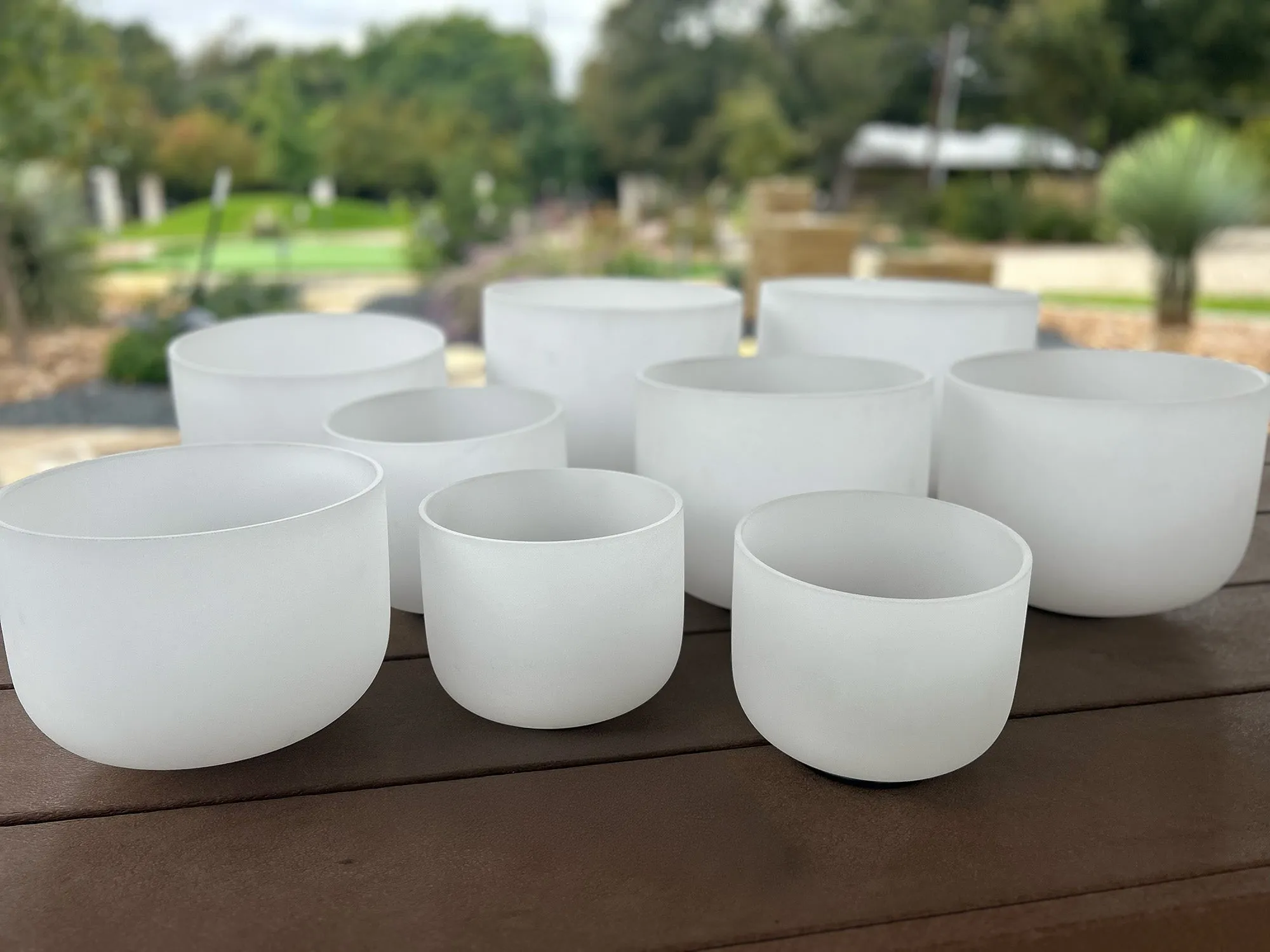 Ben Carroll Signature Frosted Crystal Singing Bowl Sets