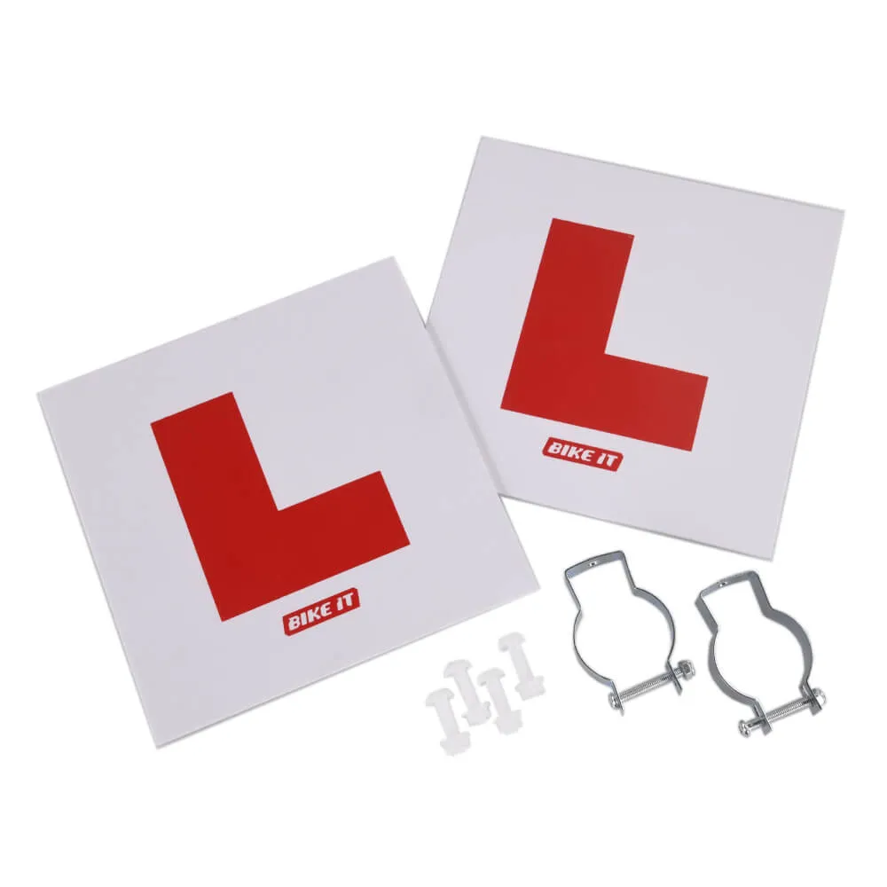 Bike It L-Plates Kit (Front & Rear) with Fitting Kit