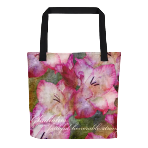 Birthday Blossom Tote Bag - August Gladiolus