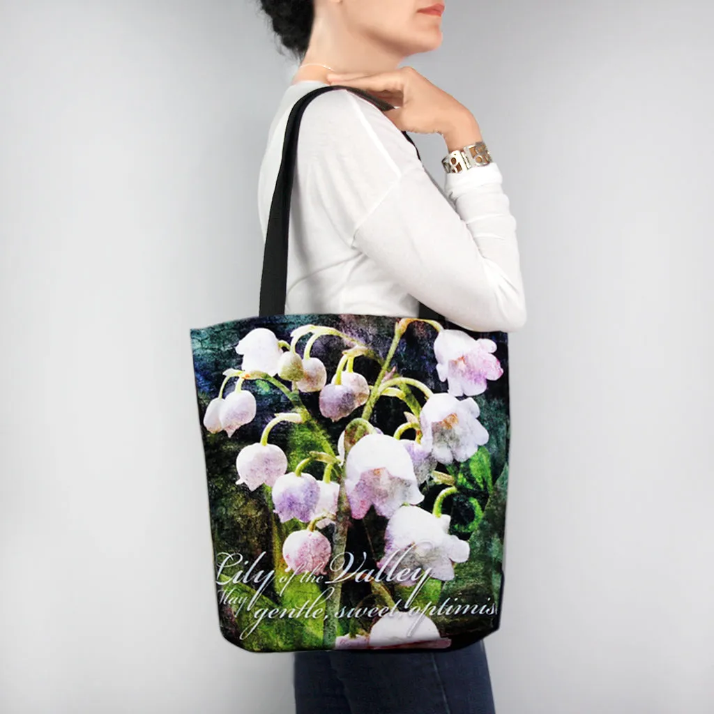 Birthday Blossom Tote Bag - May Lily of the Valey