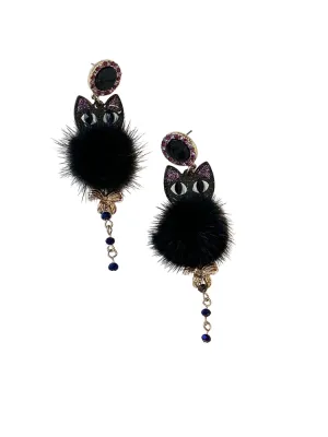 Black Cat Earring