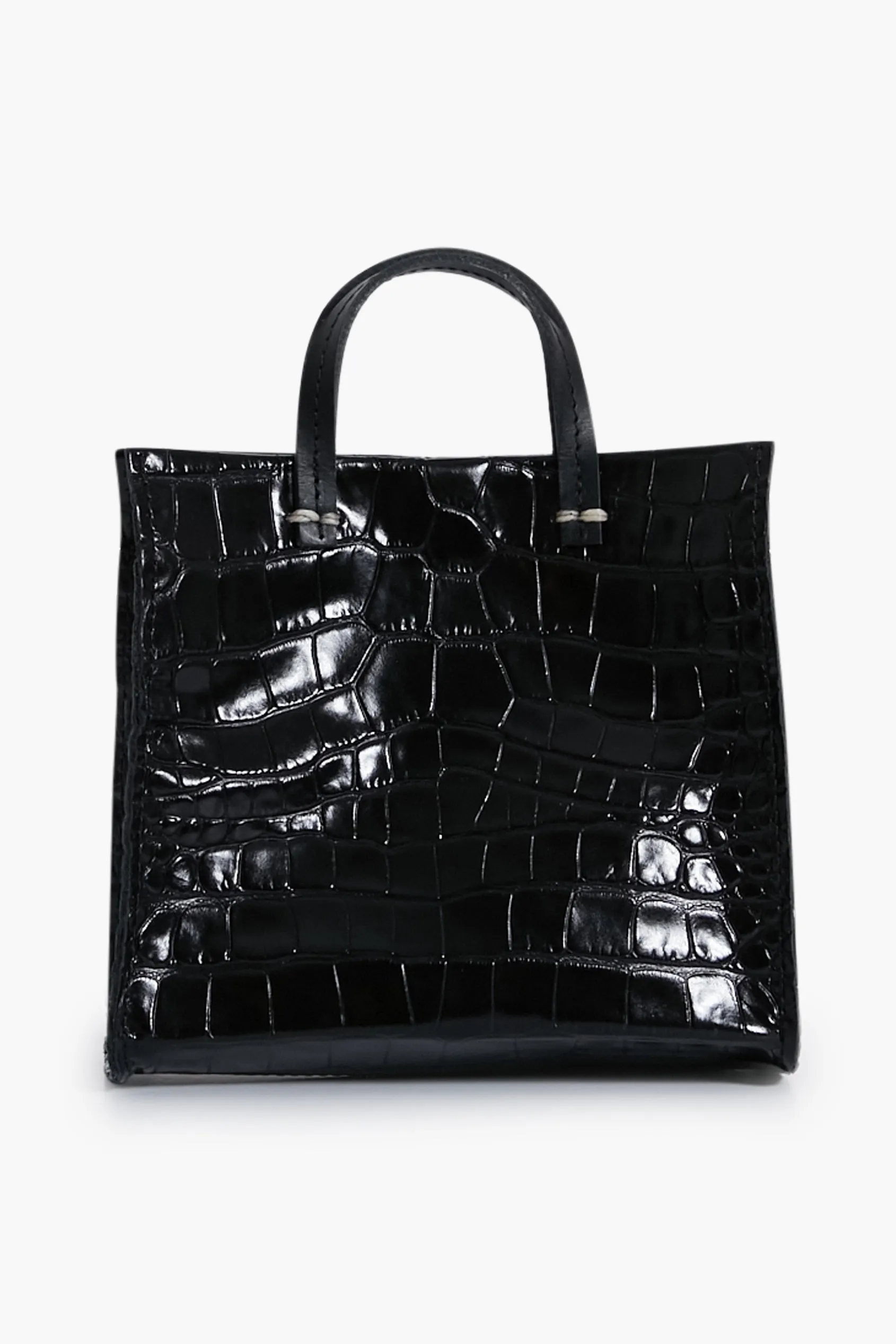 Black Croco Simple Tote Bebe