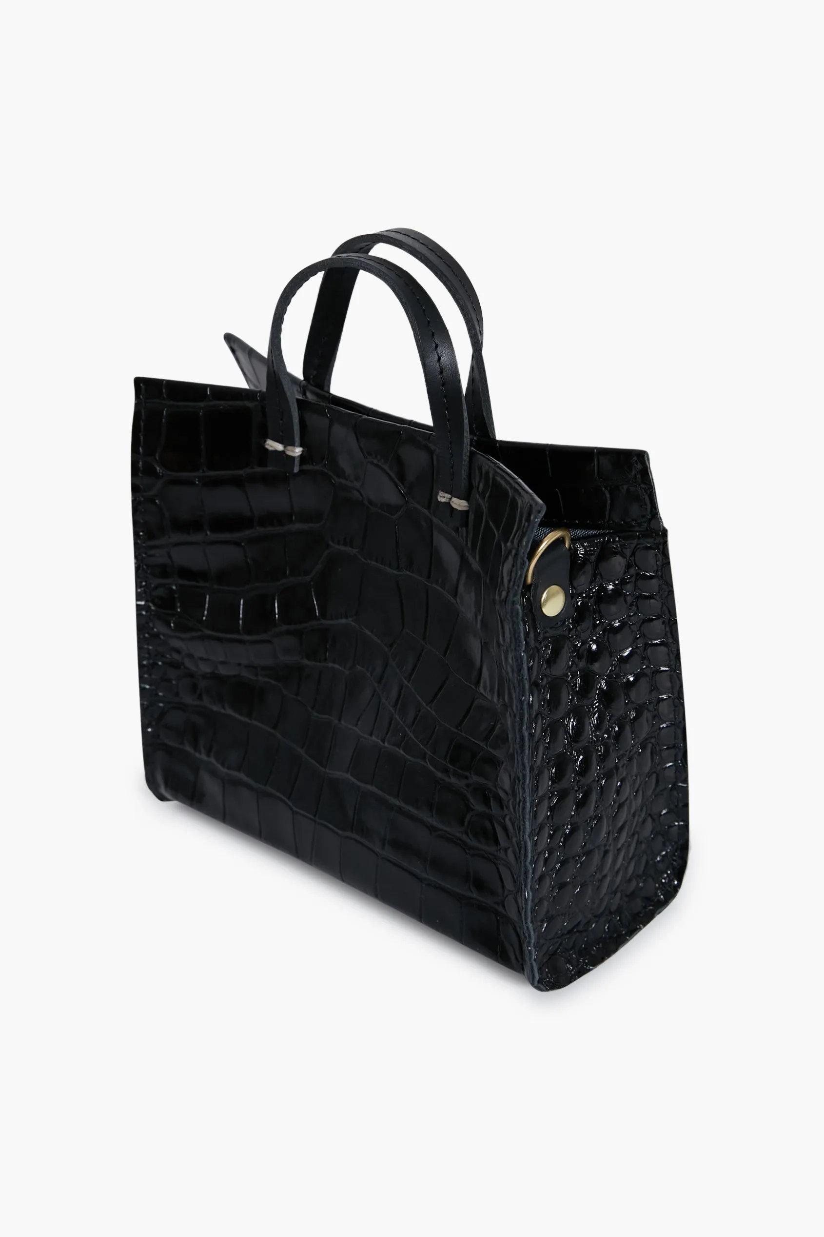 Black Croco Simple Tote Bebe