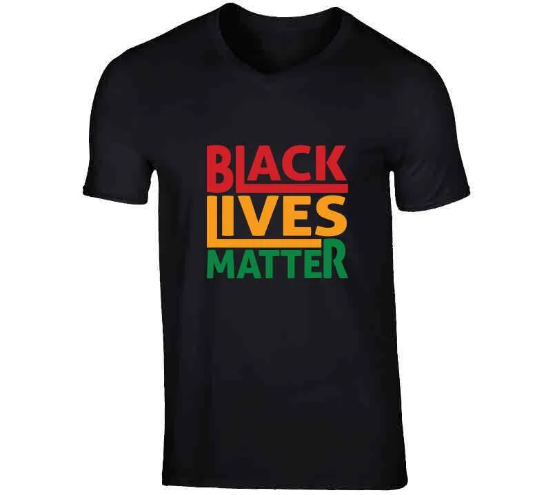 Black Lives Matter Artsy - Red Black Green T Shirt