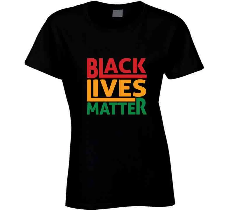 Black Lives Matter Artsy - Red Black Green T Shirt