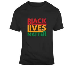 Black Lives Matter Artsy - Red Black Green T Shirt