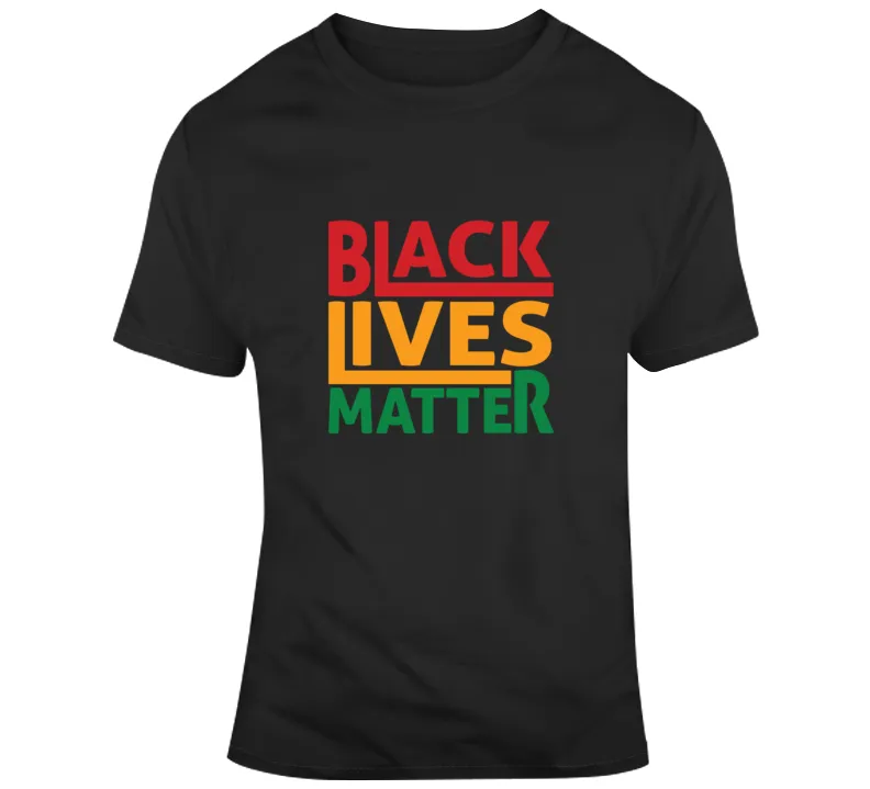 Black Lives Matter Artsy - Red Black Green T Shirt