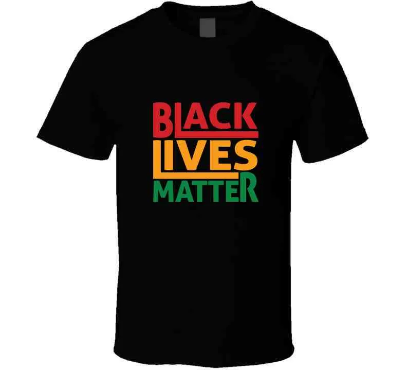 Black Lives Matter Artsy - Red Black Green T Shirt