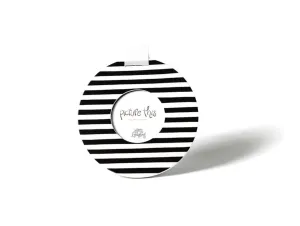 Black Medium Stripe Mini Round Frame